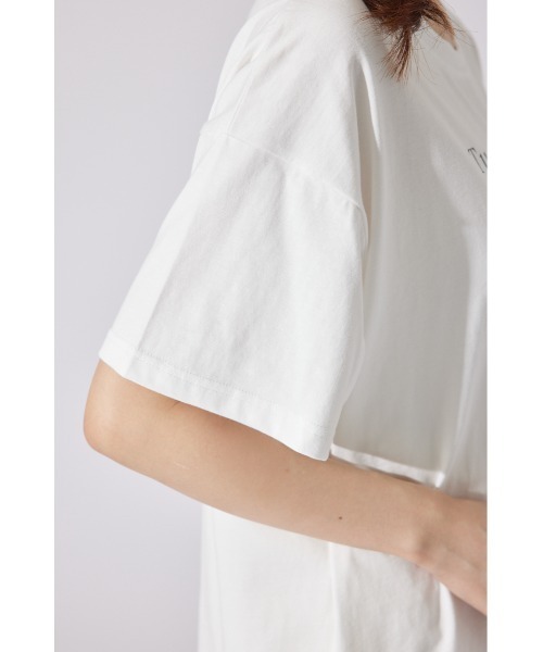 rienda(リエンダ)の「パールロゴビッグTシャツ 半袖 夏服(Tシャツ/カットソー・レディース・ホワイト/杢グレー/ライトピンク/ブラック・FREE)」の8枚目の写真