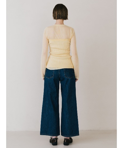 tシャツ RIB BUSTIER SET KNIT/リブビスチェセットニット レディース セール】RIB BUSTIER SET KNIT/リブビスチェセットニット（T