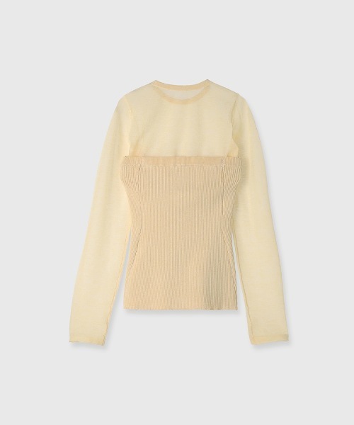 セール】RIB BUSTIER SET KNIT/リブビスチェセットニット（T