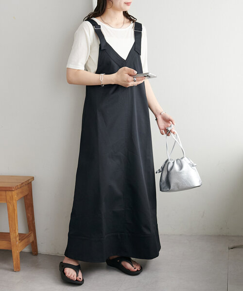 DISCOAT（ディスコート）の「【新色追加!/WEB限定】ツイルジャンスカ（サロペット/オーバーオール・レディース・ブラック/ライトベージュ/モカ/カーキ・MEDIUM）」の22枚目の写真