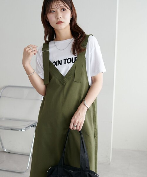 DISCOAT（ディスコート）の「【新色追加!/WEB限定】ツイルジャンスカ（サロペット/オーバーオール・レディース・ブラック/ライトベージュ/モカ/カーキ・MEDIUM）」の11枚目の写真