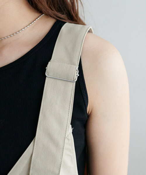 DISCOAT（ディスコート）の「【新色追加!/WEB限定】ツイルジャンスカ（サロペット/オーバーオール・レディース・ブラック/ライトベージュ/モカ/カーキ・MEDIUM）」の17枚目の写真