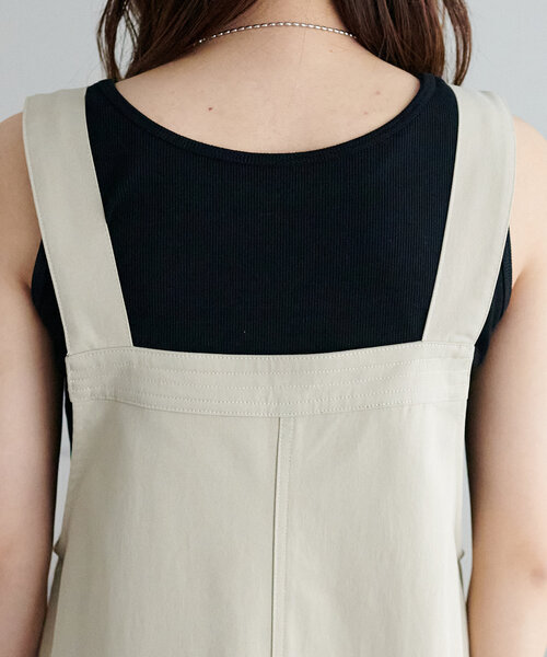 DISCOAT（ディスコート）の「【新色追加!/WEB限定】ツイルジャンスカ（サロペット/オーバーオール・レディース・ブラック/ライトベージュ/モカ/カーキ・MEDIUM）」の19枚目の写真