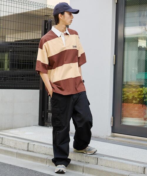 WEGO(ウィゴー)の「WEGO/ヘビーウェイトラガーシャツ(ポロシャツ・メンズ・ブラウン/オフホワイト・MEDIUM/LARGE)」の20枚目の写真