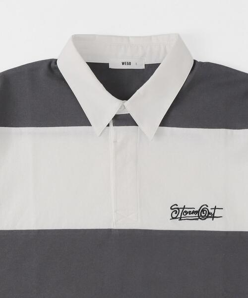 WEGO(ウィゴー)の「WEGO/ヘビーウェイトラガーシャツ(ポロシャツ・メンズ・ブラウン/オフホワイト・MEDIUM/LARGE)」の16枚目の写真