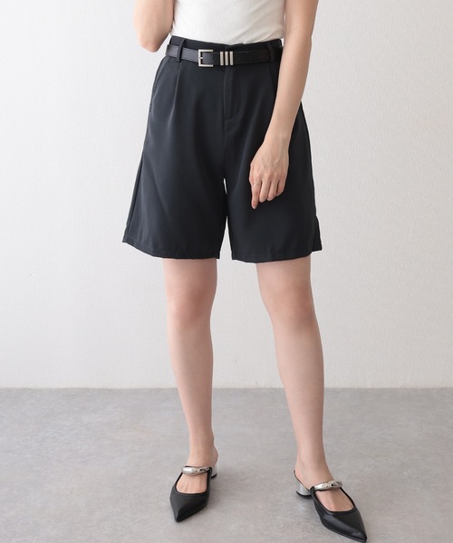 Lace Ladies(レースレディース)の「タック入り ハイウエスト セミフレア ハーフ パンツ(その他パンツ・レディース・グレー/ブラウン/ブラック・L/M/XL/S)」の13枚目の写真