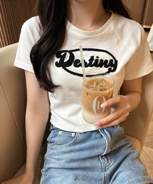 clear | 刺繍ロゴチビT[着回し力抜群 大人 カジュアル 韓国ファッション]≪2025SS新作≫(Tシャツ/カットソー)