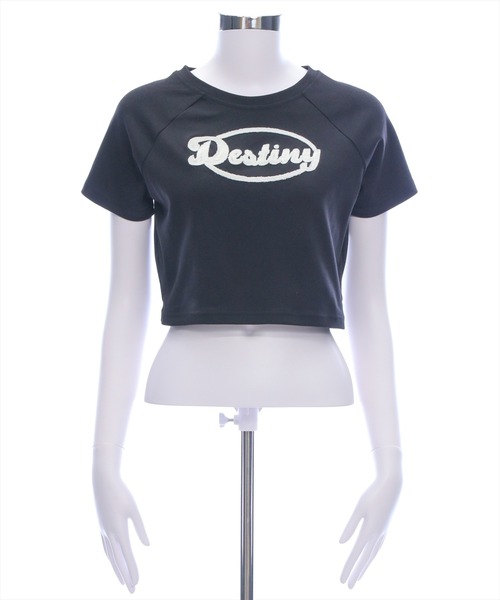 clear（クリア）の「刺繍ロゴチビT[着回し力抜群 大人 カジュアル 韓国ファッション]（Tシャツ/カットソー・レディース・オフホワイト/ホワイト×ブラック/ブラック・F）」の19枚目の写真