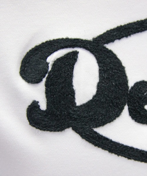 clear（クリア）の「刺繍ロゴチビT[着回し力抜群 大人 カジュアル 韓国ファッション]（Tシャツ/カットソー・レディース・オフホワイト/ホワイト×ブラック/ブラック・F）」の8枚目の写真