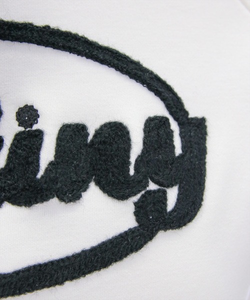 clear（クリア）の「刺繍ロゴチビT[着回し力抜群 大人 カジュアル 韓国ファッション]（Tシャツ/カットソー・レディース・オフホワイト/ホワイト×ブラック/ブラック・F）」の15枚目の写真