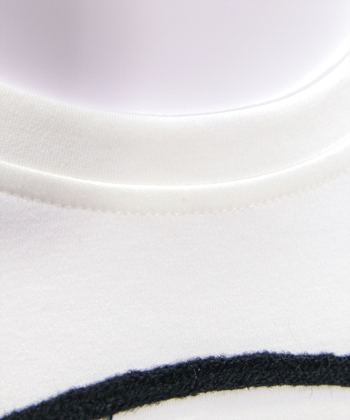 clear（クリア）の「刺繍ロゴチビT[着回し力抜群 大人 カジュアル 韓国ファッション]（Tシャツ/カットソー・レディース・オフホワイト/ホワイト×ブラック/ブラック・F）」の18枚目の写真