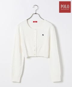 POLO BCS ケーブルニットカーディガン アイボリー Heather POLO BCS(ポロ・ビーシーエス)】ニットカーディガン 110512