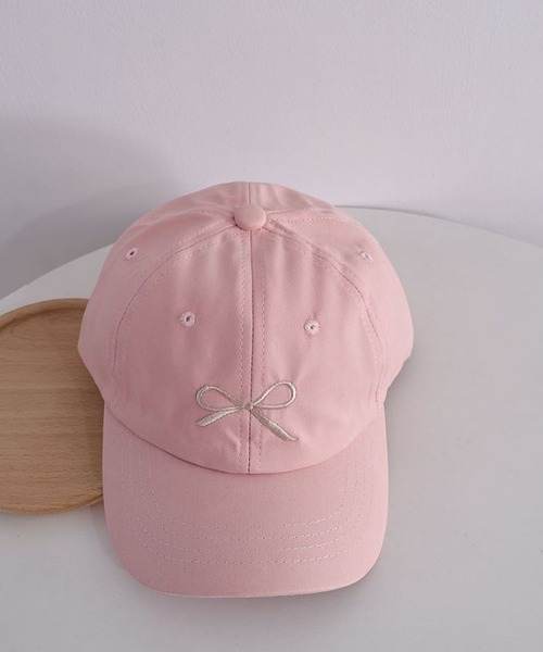 miumiu 2021/22ドット 水玉 ピンクリボン ロゴ 刺繍 キャップ MiuMiu