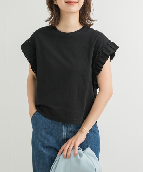 セール】フリルスリーブプルオーバー（Tシャツ/カットソー