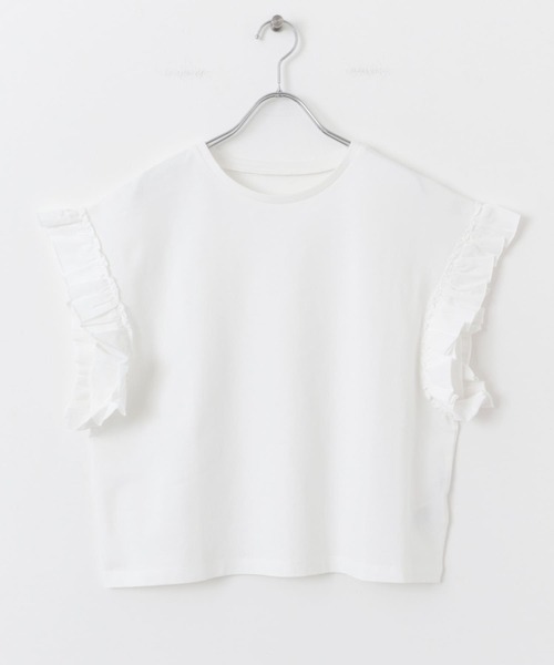 URBAN RESEARCH DOORS(アーバンリサーチドアーズ)の「フリルスリーブプルオーバー(Tシャツ/カットソー・レディース・グレー/オフホワイト/ブラック・MEDIUM)」の13枚目の写真