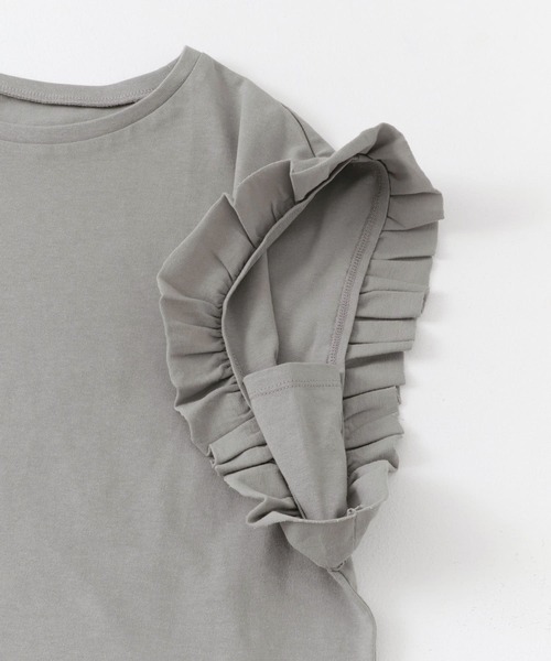 URBAN RESEARCH DOORS(アーバンリサーチドアーズ)の「フリルスリーブプルオーバー(Tシャツ/カットソー・レディース・グレー/オフホワイト/ブラック・MEDIUM)」の6枚目の写真