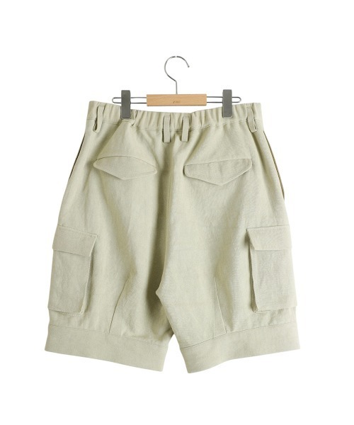 BALLAST ARK（バラストアーク）の「BALLAST ARK / バラストアーク：COTTON LINEN CARGO SHORTS：BA11-SP01[AST]（カーゴパンツ・メンズ・ブラック/アイボリー・M/L）」の16枚目の写真