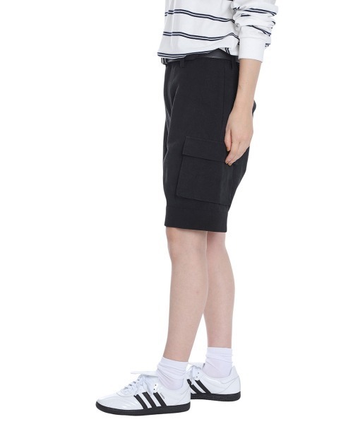 BALLAST ARK（バラストアーク）の「BALLAST ARK / バラストアーク：COTTON LINEN CARGO SHORTS：BA11-SP01[AST]（カーゴパンツ・メンズ・ブラック/アイボリー・M/L）」の22枚目の写真