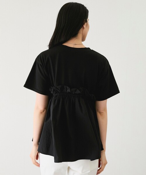 Jayro(ジャイロ)の「別布ペプラムプルオーバー(Tシャツ/カットソー・レディース・ブラック/ベージュ/ホワイト系その他・M)」の7枚目の写真
