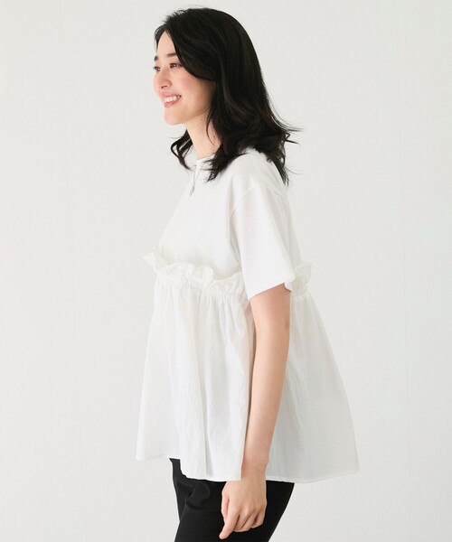 Jayro(ジャイロ)の「別布ペプラムプルオーバー(Tシャツ/カットソー・レディース・ブラック/ベージュ/ホワイト系その他・M)」の15枚目の写真