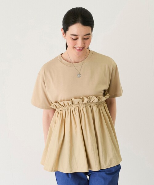 Jayro(ジャイロ)の「別布ペプラムプルオーバー(Tシャツ/カットソー・レディース・ブラック/ベージュ/ホワイト系その他・M)」の20枚目の写真