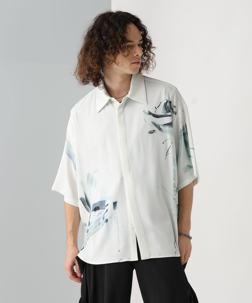 HARE(ハレ)の「デジタルアートプリントシャツ(HARE)(シャツ/ブラウス・メンズ・ブラック/ホワイト/レッド・FREE)」の10枚目の写真