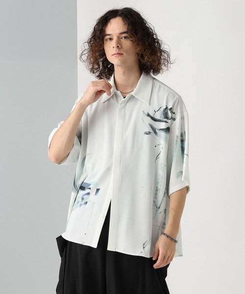 HARE(ハレ)の「デジタルアートプリントシャツ(HARE)(シャツ/ブラウス・メンズ・ブラック/ホワイト/レッド・FREE)」の11枚目の写真