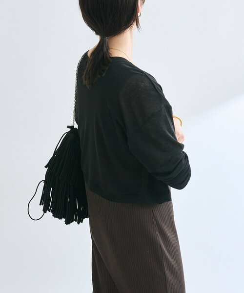 tシャツ 「MONN.:.(モン)」クルーネックショートカーディガン レディース セール】【MONN.:.(モン)】クルーネックショートカーディガン（T