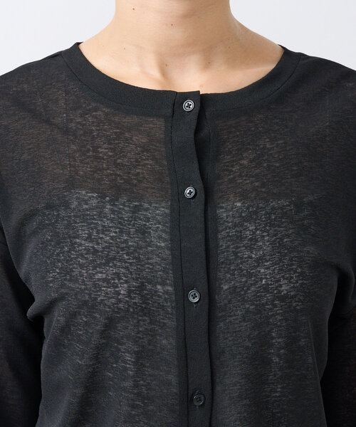 RIVE DROITE（リヴドロワ）の「【MONN.:.(モン)】クルーネックショートカーディガン（Tシャツ/カットソー・レディース・ブラック/ブルー・FREE）」の13枚目の写真