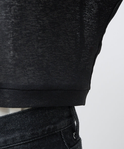 RIVE DROITE（リヴドロワ）の「【MONN.:.(モン)】クルーネックショートカーディガン（Tシャツ/カットソー・レディース・ブラック/ブルー・FREE）」の15枚目の写真