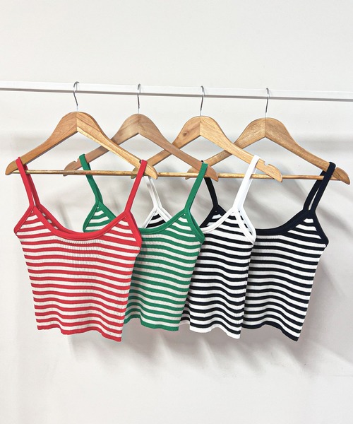 frunco(フランコ)の「【ZOZOTOWN限定】ボーダータンクトップ(タンクトップ・レディース・ホワイト/レッド/グリーン/ブラック・FREE)」の12枚目の写真