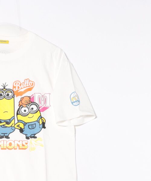 MINIONS（ミニオンズ）の「【綿100％】 親子お揃い ミニオン キャラクター Tシャツ 0456A（Tシャツ/カットソー・レディース・ホワイト・L/M/S）」の3枚目の写真