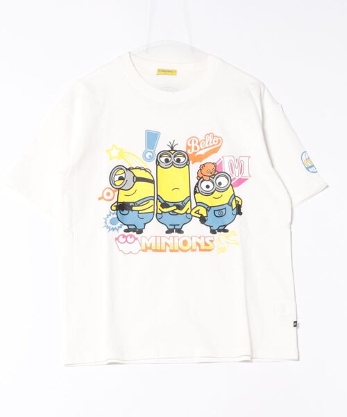 MINIONS（ミニオンズ）の「【綿100％】 親子お揃い ミニオン キャラクター Tシャツ 0456A（Tシャツ/カットソー・レディース・ホワイト・L/M/S）」の4枚目の写真