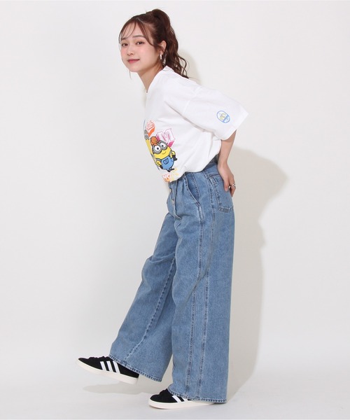 MINIONS（ミニオンズ）の「【綿100％】 親子お揃い ミニオン キャラクター Tシャツ 0456A（Tシャツ/カットソー・レディース・ホワイト・L/M/S）」の7枚目の写真