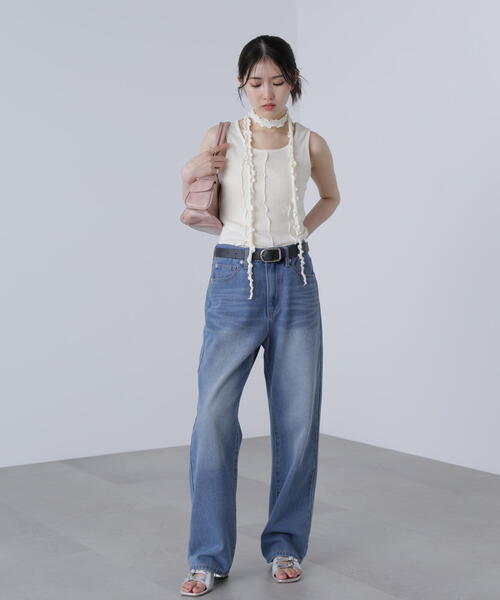 FREE'S MART(フリーズマート)の「◆チョーカー付きフリルディテールタンクトップ(タンクトップ・レディース・ホワイト/ブラック/グレー・FREE)」の15枚目の写真