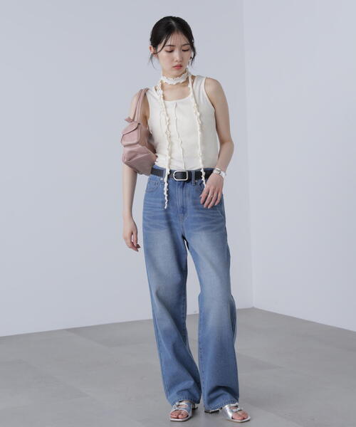 FREE'S MART(フリーズマート)の「◆チョーカー付きフリルディテールタンクトップ(タンクトップ・レディース・ホワイト/ブラック/グレー・FREE)」の16枚目の写真