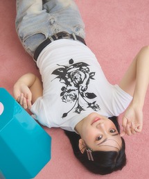 3.3 Field Trip  | 3.3 Field Trip／ローズプリントタートルT(Tシャツ/カットソー)