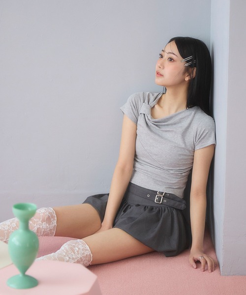 3.3 Field Trip (3.3フィールドトリップ)の「3.3 Field Trip/Wベルトバルーンスカート(スカート・レディース・ブラック/グレー・FREE)」の5枚目の写真