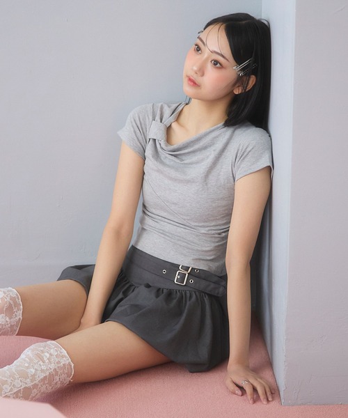 3.3 Field Trip (3.3フィールドトリップ)の「3.3 Field Trip/Wベルトバルーンスカート(スカート・レディース・ブラック/グレー・FREE)」の7枚目の写真