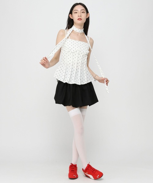 3.3 Field Trip (3.3フィールドトリップ)の「3.3 Field Trip/Wベルトバルーンスカート(スカート・レディース・ブラック/グレー・FREE)」の10枚目の写真