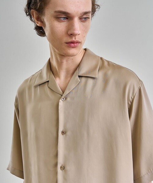 ゆうページ HIGH TWIST CUPRA S/S オープンカラーシャツ 吸湿性｜接触冷感