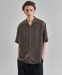 【残りわずか】HIGH TWIST CUPRA S/S オープンカラーシャツ |べた付き防止|梅雨対策|吸湿性|接触冷感|シルクタッチ|
