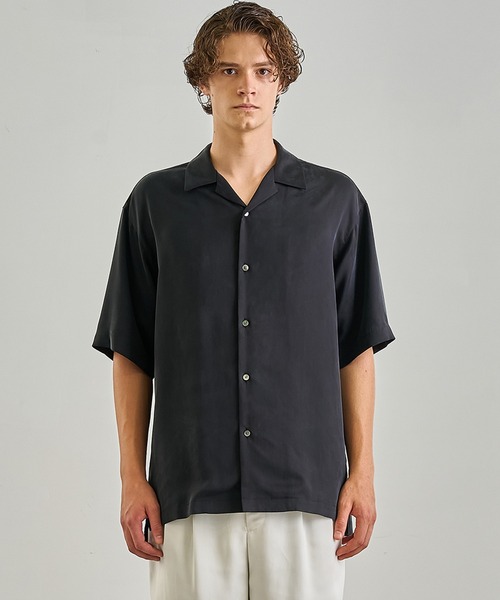 argue organic cotton cupratシャツブラウス argue organic cotton cupratシャツブラウス argue organic