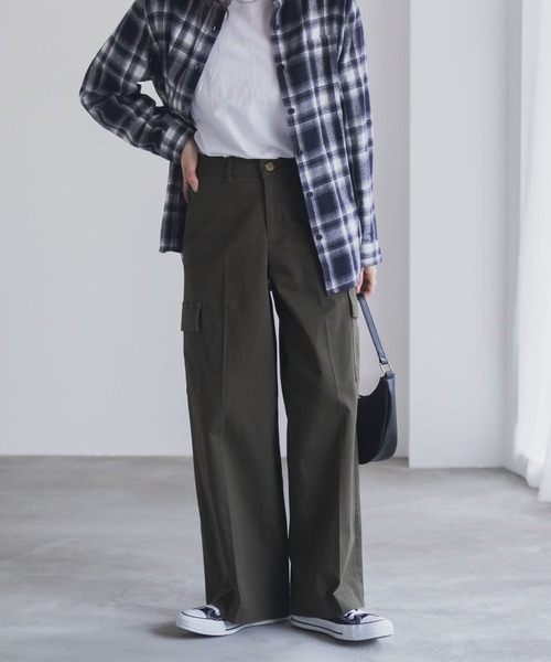 NAVY(ネイビー)の「nAvy カーゴチノパンツ(カーゴパンツ・レディース・チャコール/カーキ/ブラック・L/M/S)」の3枚目の写真