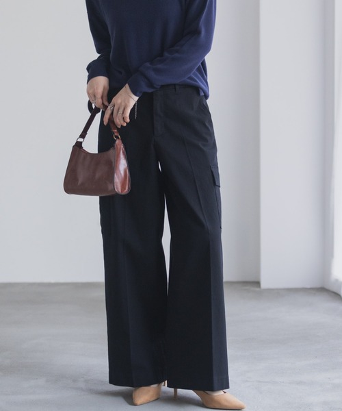 NAVY(ネイビー)の「nAvy カーゴチノパンツ(カーゴパンツ・レディース・チャコール/カーキ/ブラック・L/M/S)」の2枚目の写真
