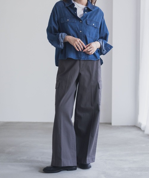 NAVY(ネイビー)の「nAvy カーゴチノパンツ(カーゴパンツ・レディース・チャコール/カーキ/ブラック・L/M/S)」の6枚目の写真