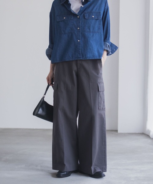 NAVY(ネイビー)の「nAvy カーゴチノパンツ(カーゴパンツ・レディース・チャコール/カーキ/ブラック・L/M/S)」の8枚目の写真