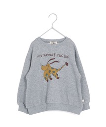 MAKE YOUR DAY | 空飛ぶ犬プリント裏毛トレーナー■80~140cm(スウェット)