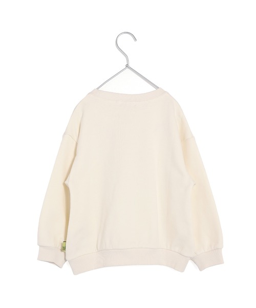 MAKE YOUR DAY（メイクユアデイ）の「空飛ぶ犬プリント裏毛トレーナー■80～140cm（スウェット・キッズ・アイボリー/グレー・100/80/140/130/120/110/90）」の5枚目の写真