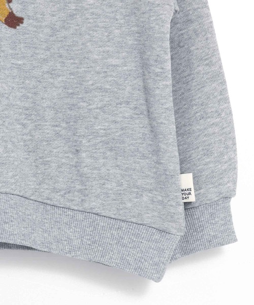 MAKE YOUR DAY（メイクユアデイ）の「空飛ぶ犬プリント裏毛トレーナー■80～140cm（スウェット・キッズ・アイボリー/グレー・100/80/140/130/120/110/90）」の14枚目の写真